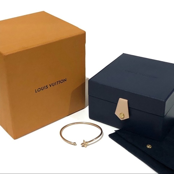 Louis Vuitton 18k Pink Rose Gold and Diamond Idylle Blossom Twist Bracelet Cuff - Picture 4 of 12